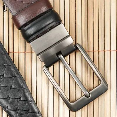 Axel Cross Line Pattern Belt – Dual Tone Moving Brockless secondary