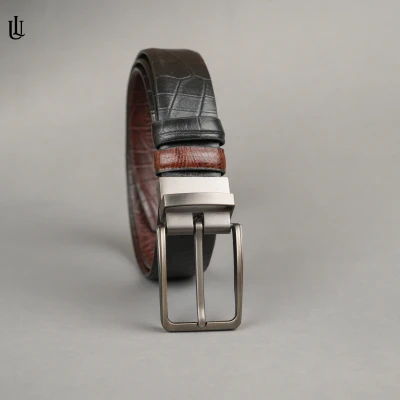 Axel Crocodile Pattern Belt – Dual Tone Moving Brockless