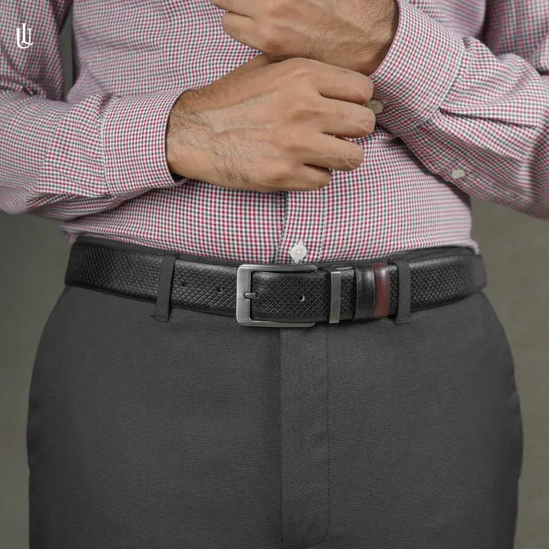 Axel Cross Dot Pattern Belt – Dual Tone Moving Brockless