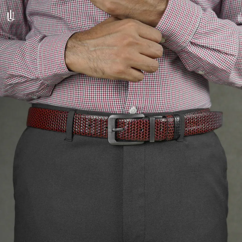 Axel Pati Pattern Belt – Dual Tone Moving Brockless
