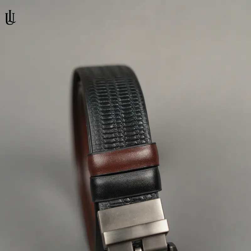 Axel Blocky Pattern Belt – Dual Tone Moving Brockless