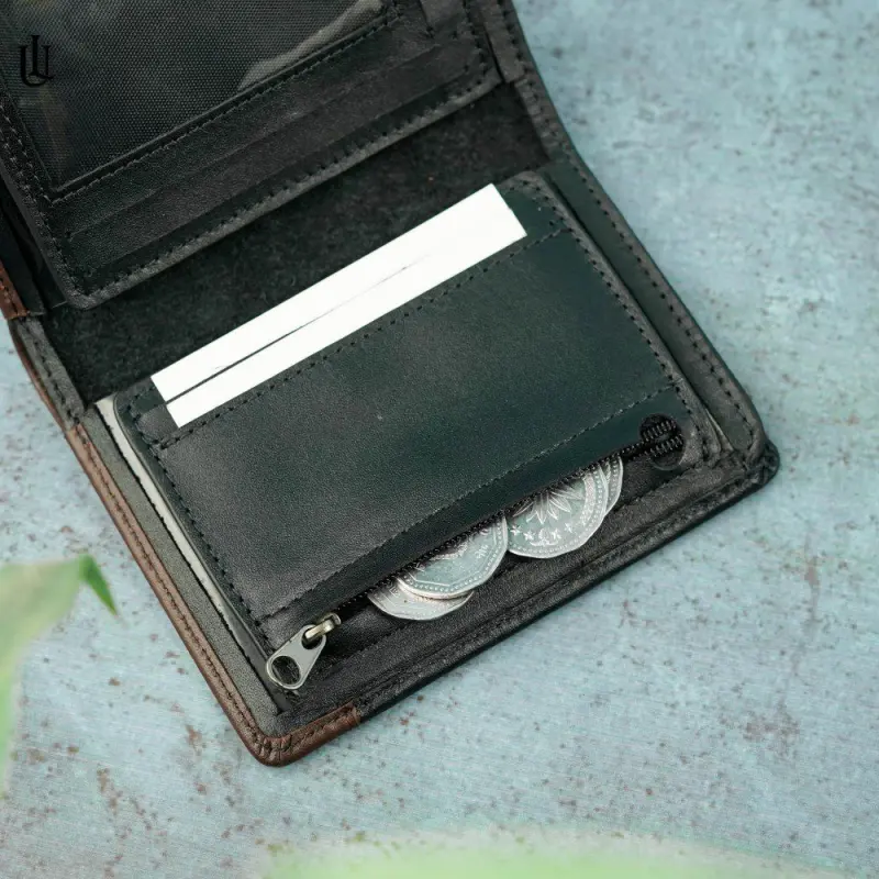 Tucker Hybrid Wallet (License Card Holder + Moneybag) – Black